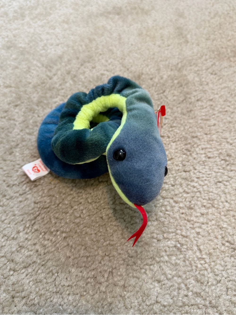 Ty Beanie Baby Hissy The Snake